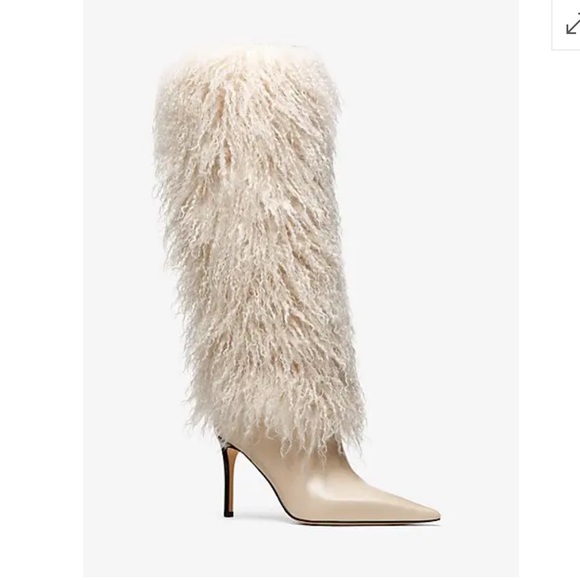 NEW MICHAEL KORS Dawn Faux Shearling Boots – Natural / White – Women’s Size 9M